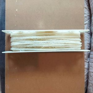 30 yards of white pearls Le Lace Factory